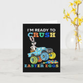 Carte Les Enfants Je Suis Prêt À Écraser Les Oeufs De Pâ (Fleur jaune)