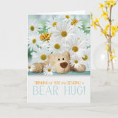 Carte Les enfants pensent que vous envoyez des oursons (Fleur jaune)