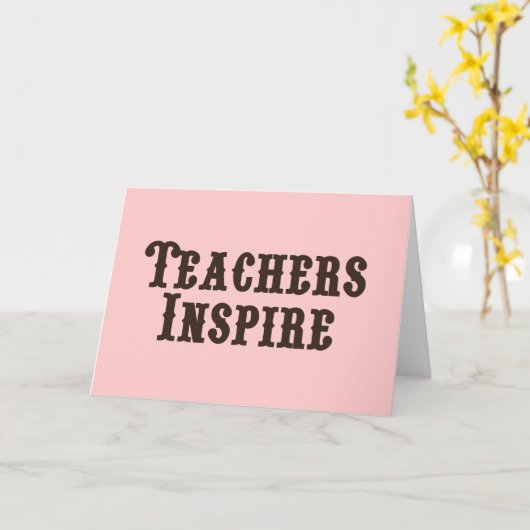 Carte Les enseignants inspirent (Fleur jaune)