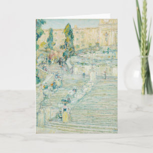 Carte Les Escaliers Espagnols, Rome Childe Hassam