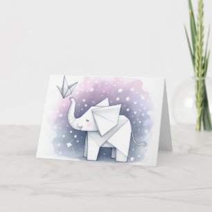 Carte Les espoirs et les rêves des éléphants Origami