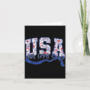 Carte Les États-Unis sont toile florale patriotique vint