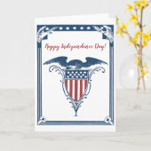 Carte Les étoiles bleues d'Amérique Vintage frappent les (Fleur jaune)