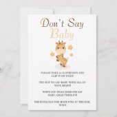 Carte Les étoiles de Giraffe mignonnes ne disent pas les (Devant)