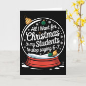 Carte Les étudiants disent 6-7 67 Six Sept Prof drôle Ch (Fleur jaune)