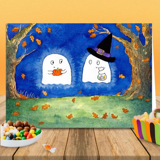 Carte Les fantômes de la Cute Halloween par Nicole Janes