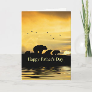 Carte Les Father's Day Cute Bears for Papa Bear