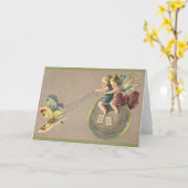 Carte Les fées à cheval sur une bulle (Fleur jaune)