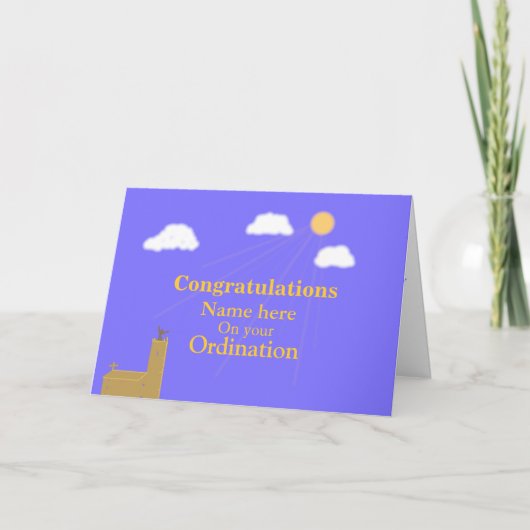 Carte Les félicitations sur la personnaliser de (Devant)