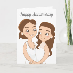 Carte Les femmes amoureuses de l'anniversaire des Mariag
