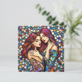 Carte Les femmes amoureuses | Embrasser romantique (Debout devant)