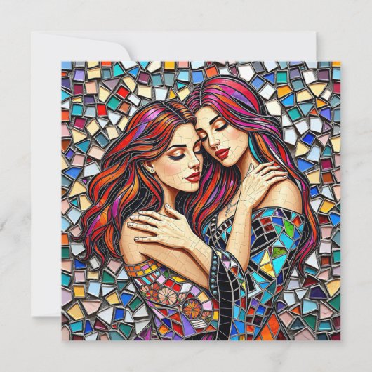 Carte Les femmes amoureuses | Embrasser romantique (Devant)