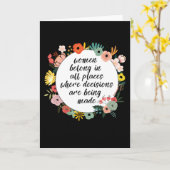 Carte Les femmes appartiennent à tous les endroits (Fleur jaune)