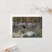 Carte Les femmes dans une forêt de fleurs bleues (Devant/Arrière en situation)