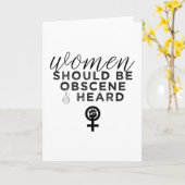 Carte Les femmes devraient être obscènes et entendues dr (Fleur jaune)