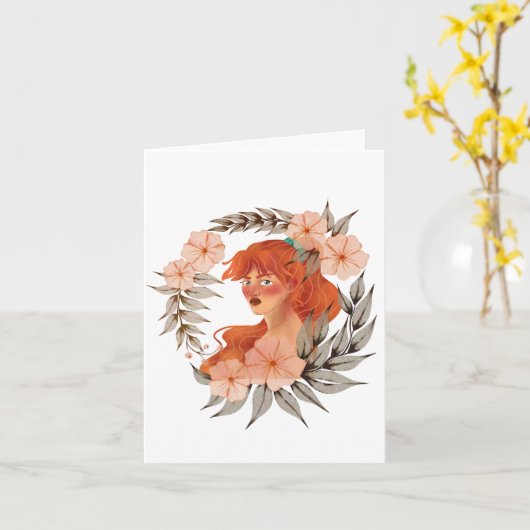 Carte Les femmes du monde blanc (Fleur jaune)