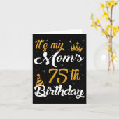 Carte Les Femmes Joyeuses De Mes Moms 75e Anniversaire 1 (Fleur jaune)