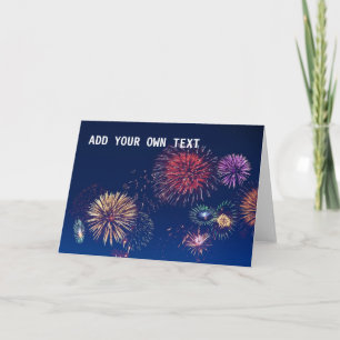 Carte Les feux d'artifice AJOUTENT VOTRE PROPRE TEXTE