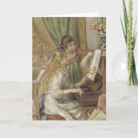 Carte Les filles à la peinture impressionniste de piano (Devant)