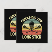 Carte Les filles adorent le long bâton (Devant / Derrière)