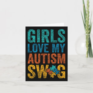 Carte Les Filles Aiment Mon Autisme Swag Soutien Autiste