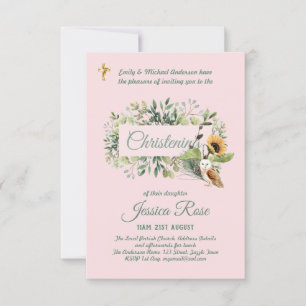 Carte Les filles de la Chouette des bois Christening Inv