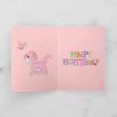 Carte Les filles des enfants heureux Anniversaire  (Intérieur)