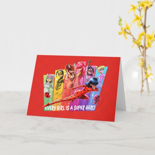 Carte Les filles miraculeuses | Chaque fille est un supe (Fleur jaune)