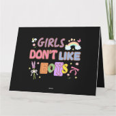 Carte Les filles n'aiment pas les garçons (Dos)