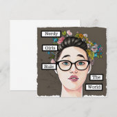 Carte Les filles nerds dominent le monde (Devant / Derrière)