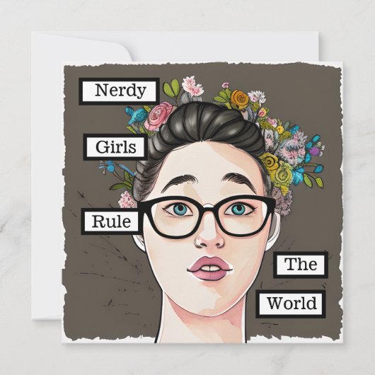 Carte Les filles nerds dominent le monde (Devant)