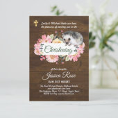 Carte Les filles rustiques des bois Christening Invitati (Debout devant)