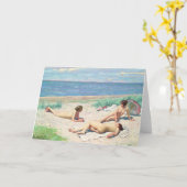 Carte Les filles sur la plage | Paul Fischer (Fleur jaune)