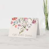 Carte Les fleurs d'aquarelle modernes se portent bien (Devant)