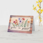 Carte Les fleurs d'aquarelle rustique se développent (Fleur jaune)