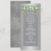 Carte Les Fleurs de l'Amour : Une Célébration d'Argent (Devant / Derrière)