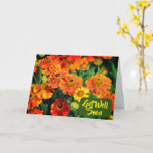 Carte Les Fleurs De L'Éternuement Orange Se Font Bien Bi (Fleur jaune)