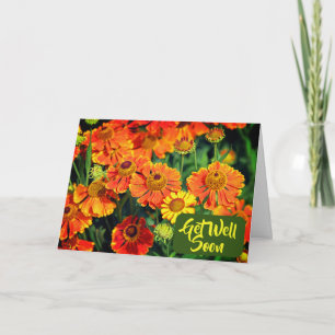 Carte Les Fleurs De L'Éternuement Orange Se Font Bien Bi