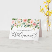 Carte Les Fleurs Roses Romantiques Serez-Vous Ma Porte-M (Fleur jaune)