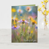 Carte Les Fleurs sauvages fantasques pensent à vous (Fleur jaune)