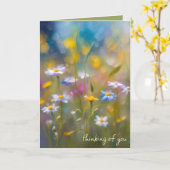 Carte Les Fleurs sauvages fantasques pensent à vous (Fleur jaune)