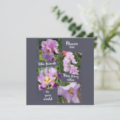 Carte Les fleurs sont comme des amis (Debout devant)