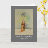 Carte Les flocons de neige gardent FallingOn ma tête (Fleur jaune)