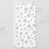 Carte Les flocons de neige sur l'Arrière - plan blanc (Dos)