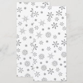 Carte Les flocons de neige sur l'Arrière - plan blanc (Devant / Derrière)
