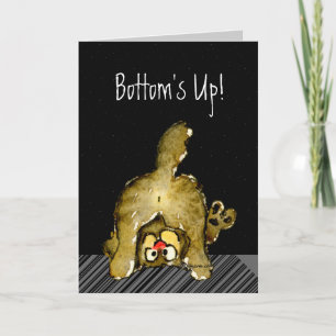 Carte Les fonds de chat de félicitations vers le haut de