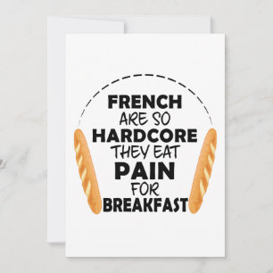 Carte Les Français Mangent Douleur Pour Le Petit Déjeune