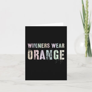 Carte LES GAGNANTS PORTENT L'ORANGE Summer Camp Team Cou