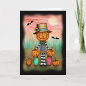 Carte Les gens citrouille Artwork de Halloween mignon ca (Devant)