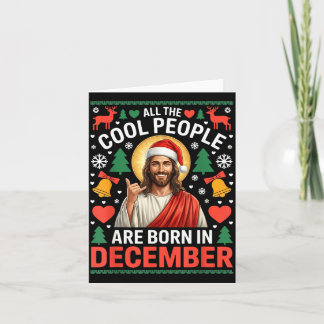 Carte Les gens cool sont nés en décembre Christian Noël